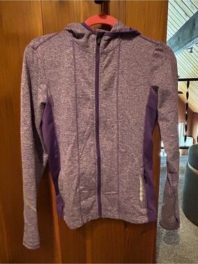 Brooks Purple Full-Zip Hooded Running Jacket